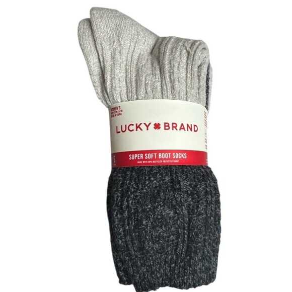 Lucky Brand Womens  Shoe Size 5-10 Super Soft 6 Pairs Boot Socks NWT - Picture 2 of 4